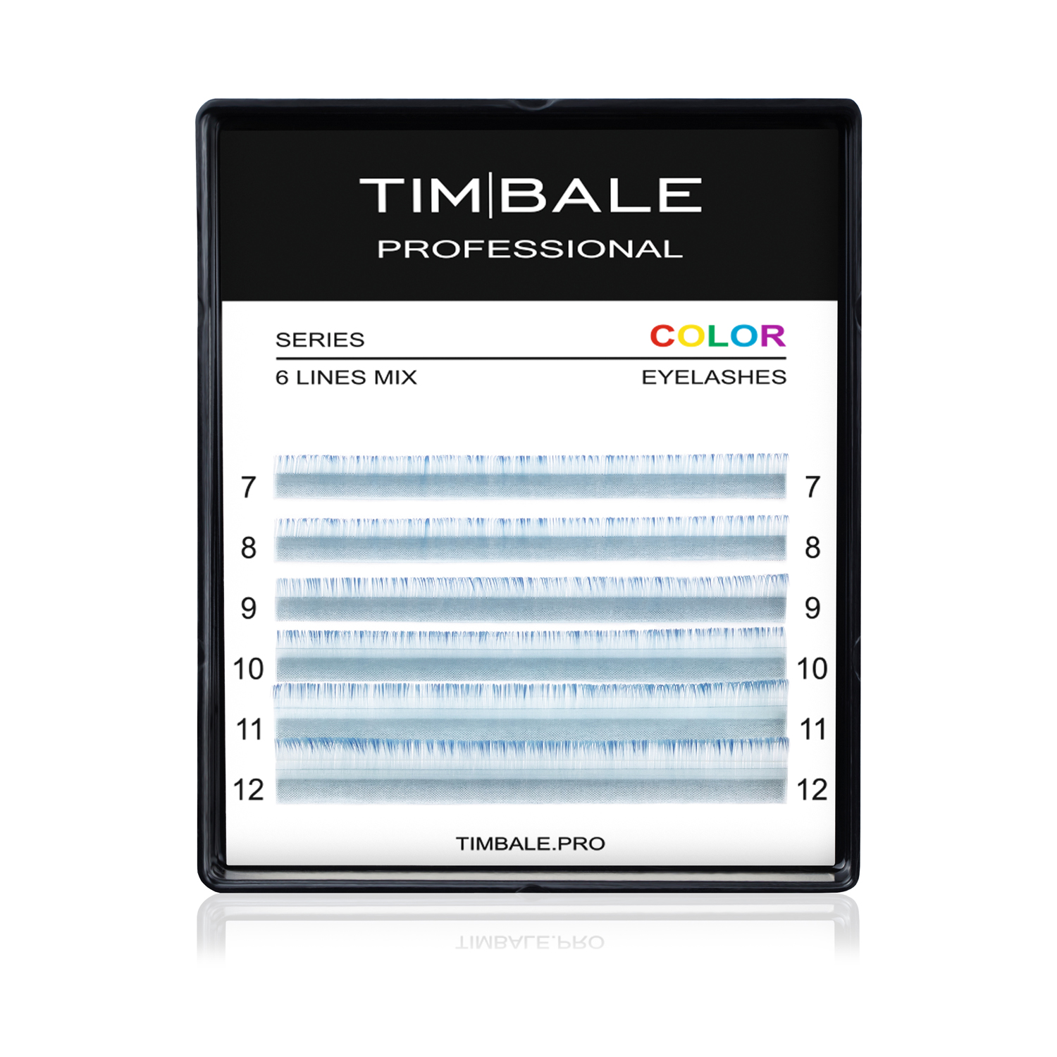 Ресницы двухцветные TimBale Emerald-Blue, Изумрудно-синие, Микс 6 линий
